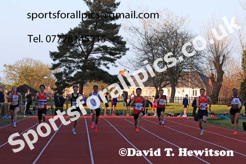 150 metres, 2024 NEGP 1, Monkton Stadium, Jarrow. Photo: David T. Hewitson/Sports for All Pics
